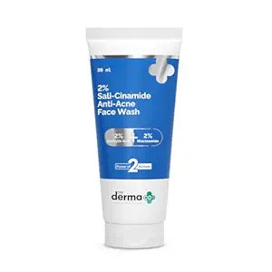 The Derma Co Sali-Cinamide Anti-Acne Face Wash with 2% Salicylic Acid & 2% Niacinamide – 80ml
