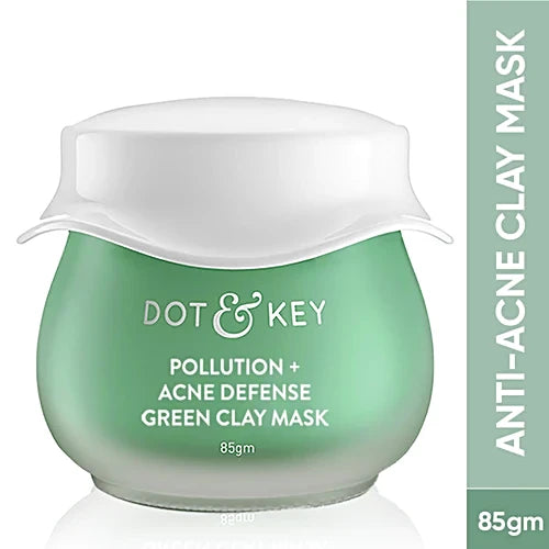 Dot & Key Pollution + Acne Defense Green Clay Mask - For Clear, Bright Complexion, 85 g