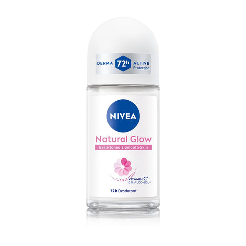 NIVEA Natural Glow Smooth Skin Deodorant Roll-On for Women – 50ml