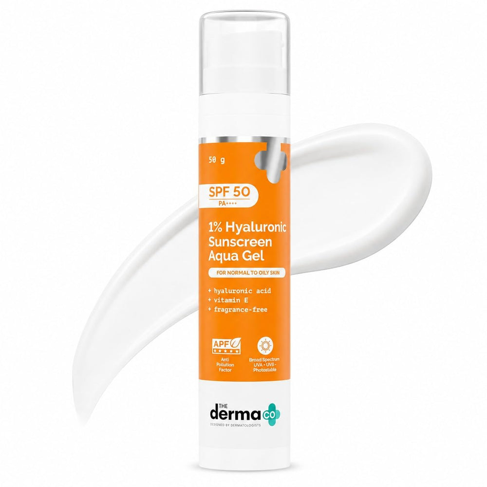 The Derma Co 1% Hyaluronic Sunscreen Aqua Gel SPF 50 PA++++ – 50g