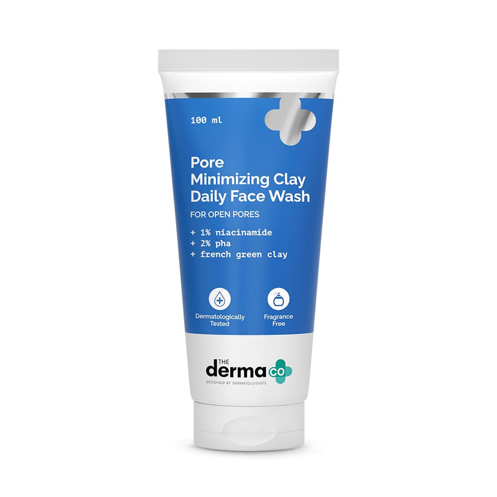 The Derma Co Pore Minimizing Clay Daily Face Wash with 1% Niacinamide & 2% PHA – 100ml