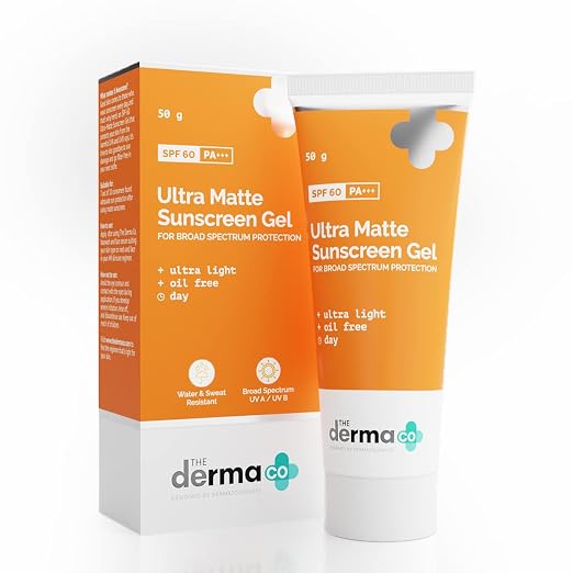 The Derma Co Ultra Matte Sunscreen Gel SPF 60 PA+++ – 50g