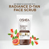 Oshea Herbals Radiance DTan Face Scrub for Women & Men | Deeply Exfoliates & Remove Impurities | Reduces Tan & Brightens Skin Tone | Enriched with Aloevera & Grape Fruit Extract | All Skin Types -120g