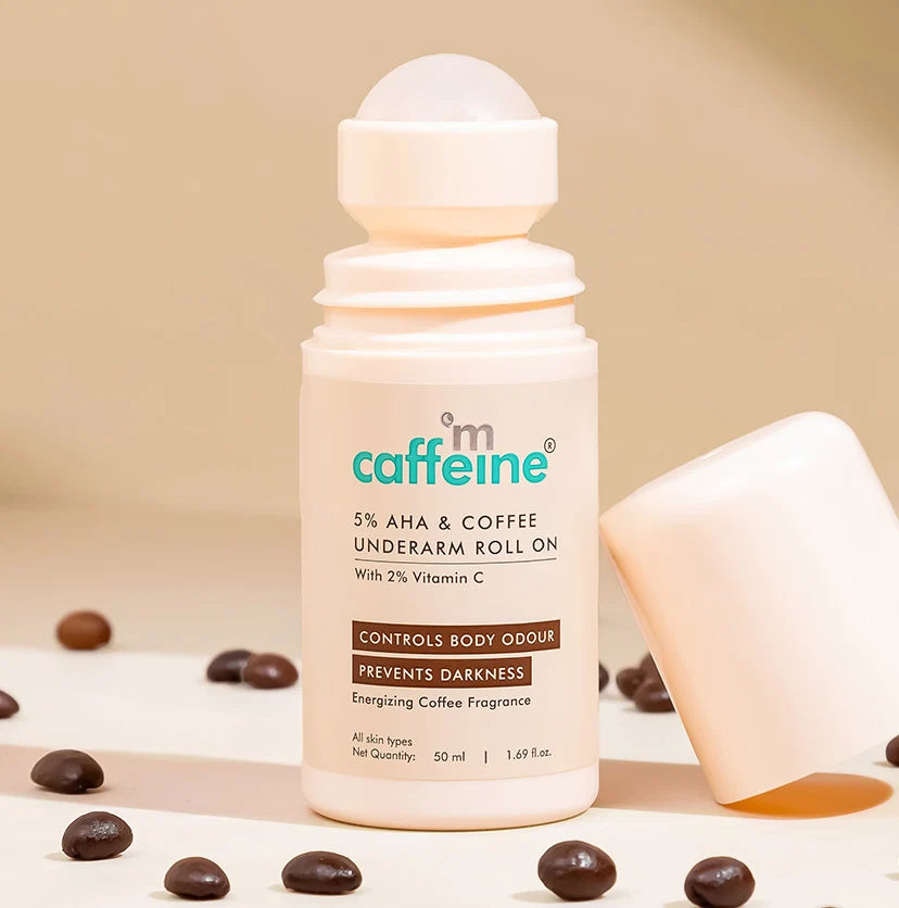 mCaffeine 5% AHA Underarm Roll On with Coffee – 50ml