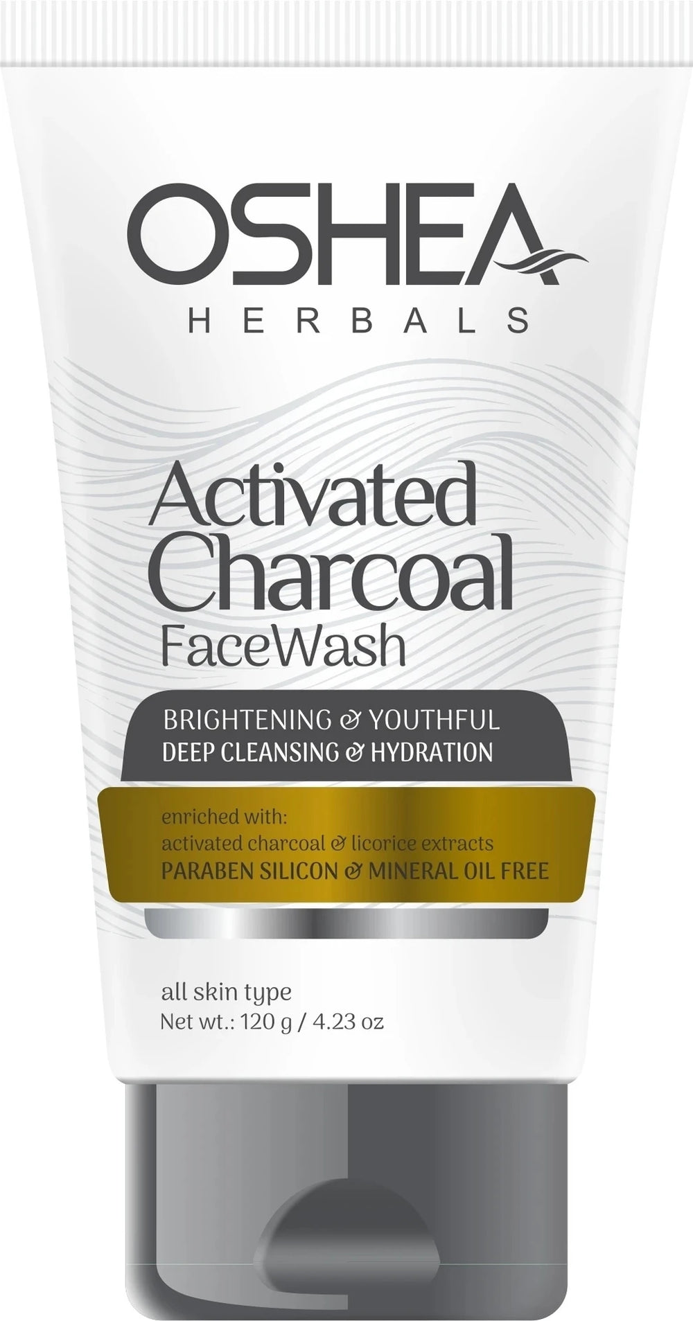 Oshea Herbals Activated Charcoal Facewash Cleanser with Liquorice Extracts Face Wash (120 g)