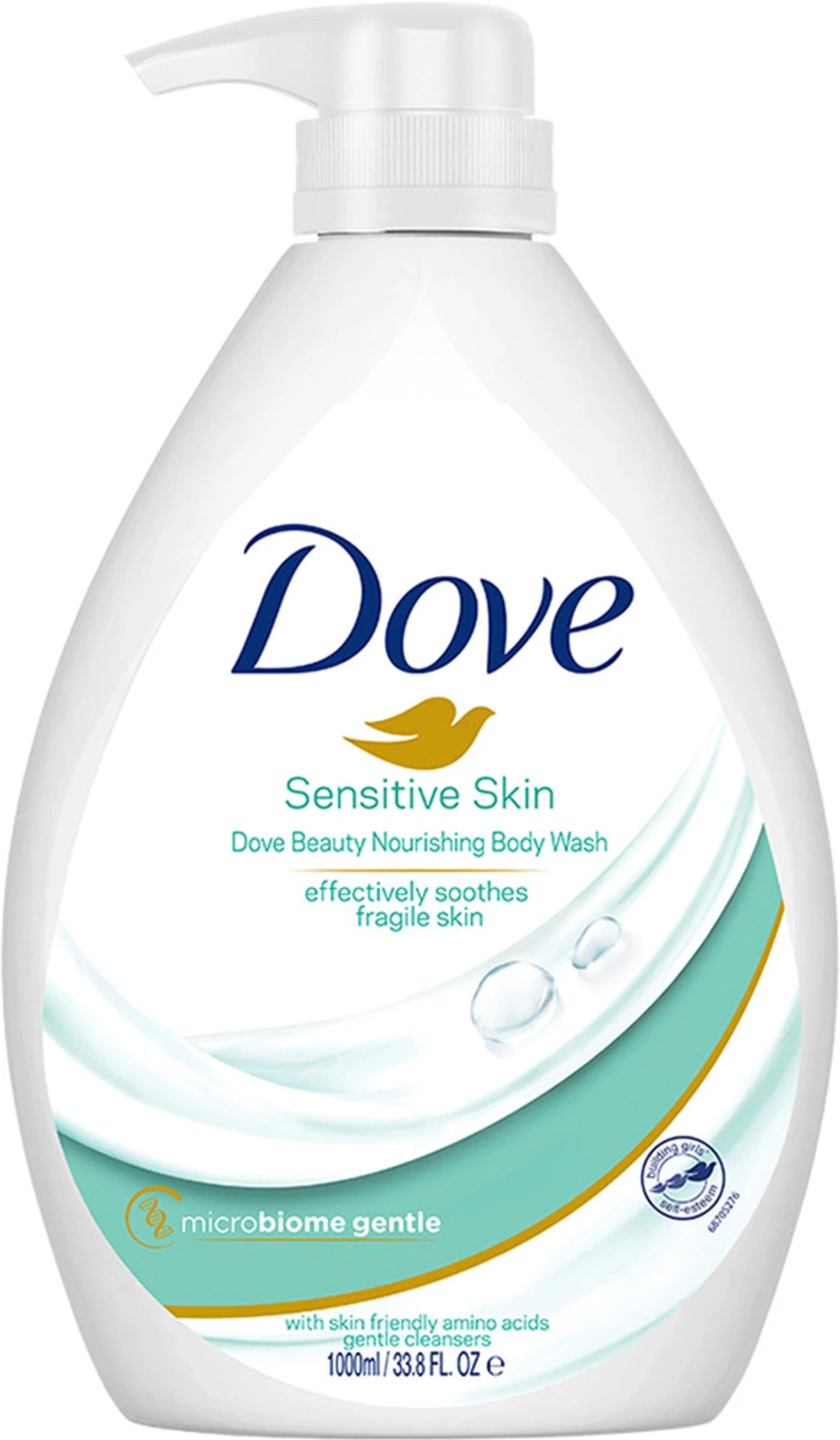 DOVE Nourishing Body Wash for Sensitive Skin, 24Hrs Moisture Lock (1000 ml)